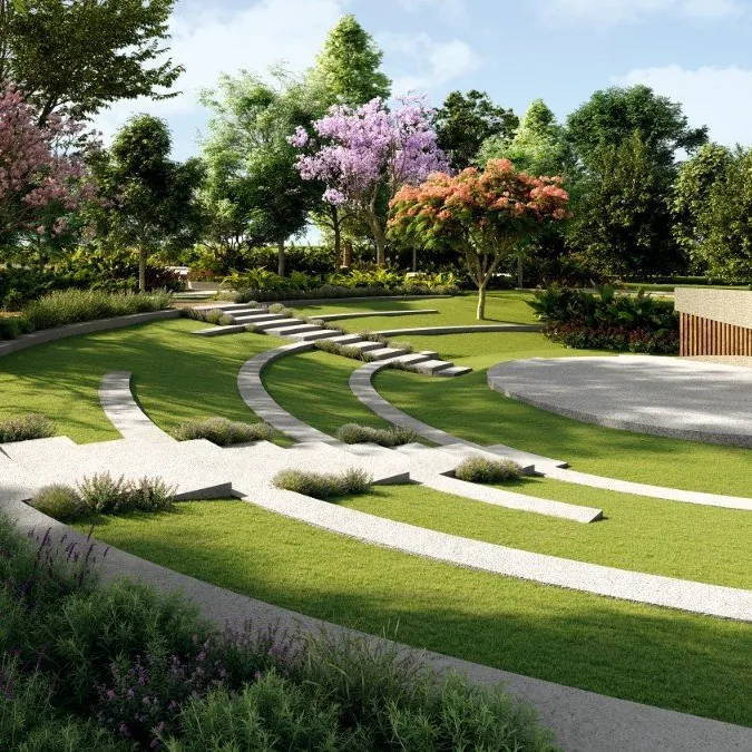Bren Park City, artistic impression The amphitheatre with a stage, set in lawns